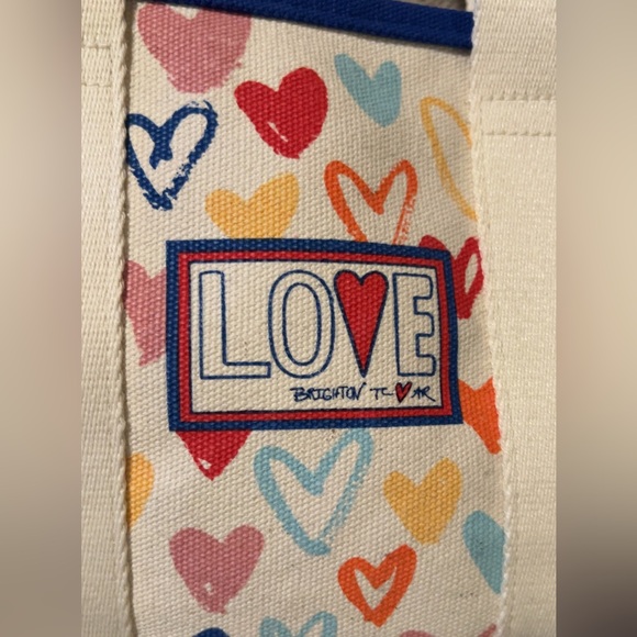 NEW | Brighton | Women’s ‘Love ‘ Multicolor Heart Tote Handbag - Picture 2 of 13